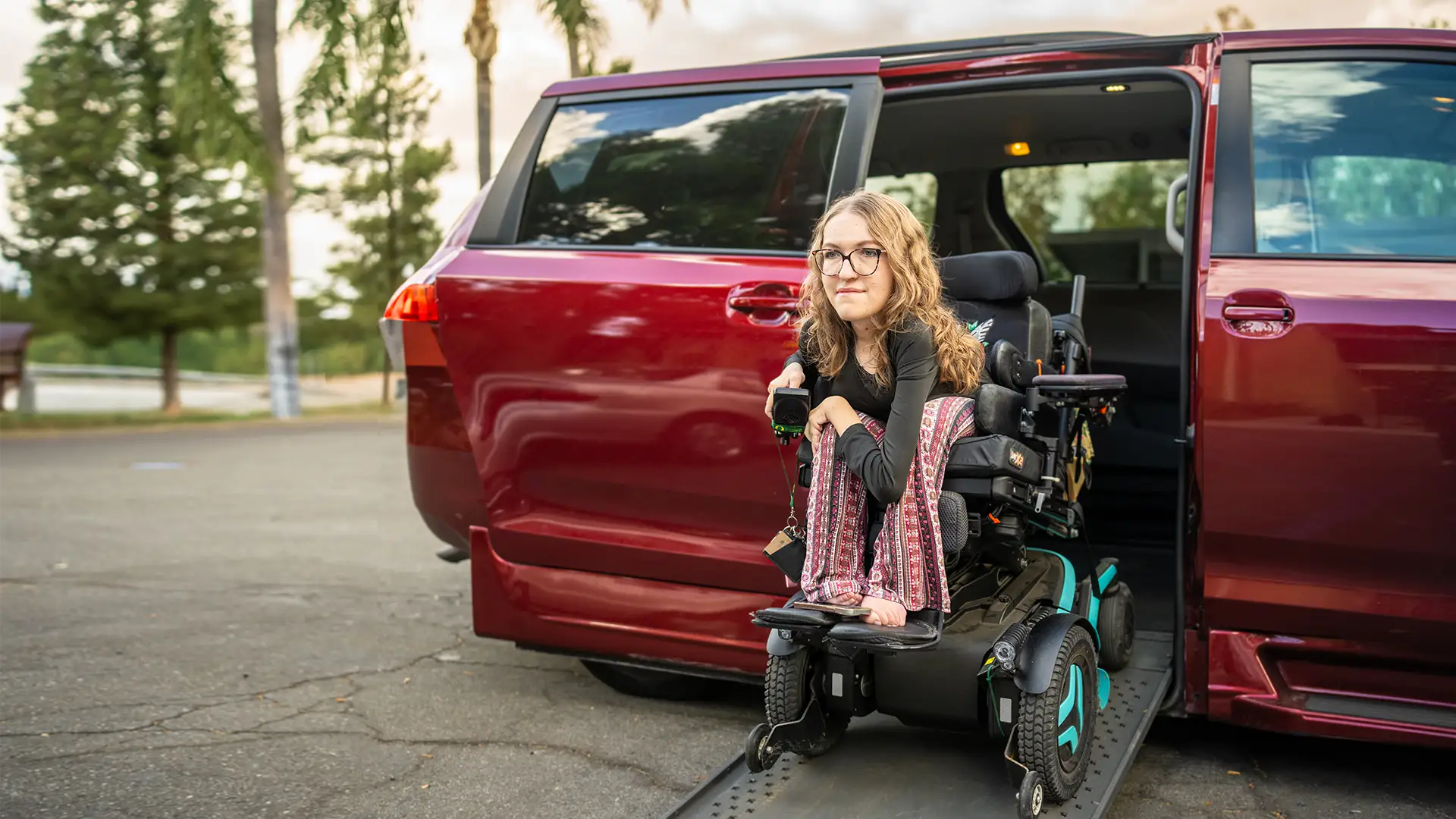 Ashley with her van